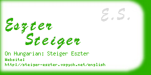 eszter steiger business card